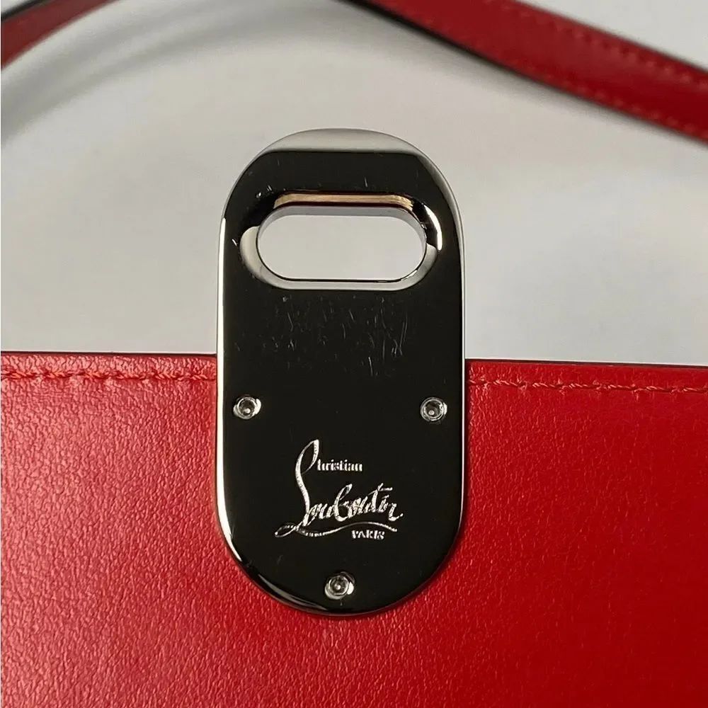 Christian Louboutin Elisa Nano leather and raffia tote - Picture 9 of 16